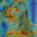 Class activation map of the same dog image after 50 epochs
